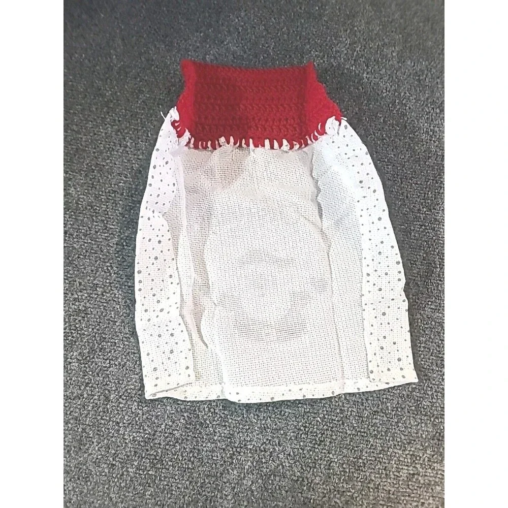 NEW Handmade Crochet Santa Christmas Kitchen Oven Door Hanging Hand Towel